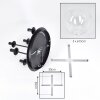 Gastor Plafoniera, Lampada a sfera 45 cm Chiaro, 5-Luci