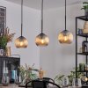 Koyoto Lampadario a sospensione, Lampada a sfera, Lampada a sospensione Ambrato, 3-Luci