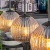 Koyoto Lampadario a sospensione, Lampada a sfera, Lampada a sospensione Ambrato, 3-Luci