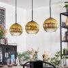 Koyoto Lampadario a sospensione, Lampada a sfera, Lampada a sospensione Oro, Chiaro, 3-Luci
