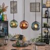 Ripoll Lampadario a sospensione, Lampada a sfera, Lampada a sospensione Blu, Verde, Ramato, 3-Luci