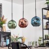 Ripoll Lampadario a sospensione, Lampada a sfera, Lampada a sospensione Blu, Verde, Ramato, 3-Luci