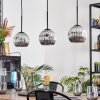 Ripoll Lampadario a sospensione, Lampada a sfera, Lampada a sospensione Cromo, Grigio fumo, 3-Luci