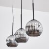 Ripoll Lampadario a sospensione, Lampada a sfera, Lampada a sospensione Cromo, Grigio fumo, 3-Luci