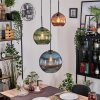 Koyoto Lampadario a sospensione, Lampada a sfera, Lampada a sospensione, Lampada a sospensione a cluster Blu, Verde, Ramato, 3-Luci