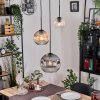 Ripoll Lampadario a sospensione, Lampada a sfera, Lampada a sospensione, Lampada a sospensione a cluster Ambrato, Chiaro, Grigio fumo, 3-Luci