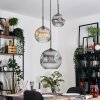 Ripoll Lampadario a sospensione, Lampada a sfera, Lampada a sospensione, Lampada a sospensione a cluster Ambrato, Chiaro, Grigio fumo, 3-Luci