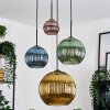 Koyoto Lampadario a sospensione, Lampada a sfera, Lampada a sospensione Blu, Oro, Verde, Ramato, 4-Luci
