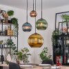 Koyoto Lampadario a sospensione, Lampada a sfera, Lampada a sospensione Blu, Oro, Verde, Ramato, 4-Luci