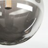 Chehalis Plafoniera, Lampada a sfera Ambrato, Grigio fumo, 3-Luci
