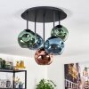 Ripoll Plafoniera, Lampada a sfera Blu, Verde, Ramato, 5-Luci