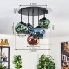 Ripoll Plafoniera, Lampada a sfera Blu, Verde, Ramato, 5-Luci