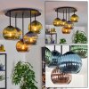 Koyoto Plafoniera, Lampada a sfera 45 cm Blu, Verde, Ramato, 5-Luci