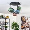 Koyoto Plafoniera, Lampada a sfera 45 cm Blu, Verde, Ramato, 5-Luci