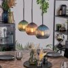 Koyoto Lampadario a sospensione, Lampada a sfera, Lampada a sospensione Blu, Verde, Ramato, 3-Luci