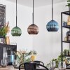 Koyoto Lampadario a sospensione, Lampada a sfera, Lampada a sospensione Blu, Verde, Ramato, 3-Luci
