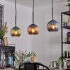 Koyoto Lampadario a sospensione, Lampada a sfera, Lampada a sospensione Blu, Verde, Ramato, 3-Luci