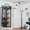 Nikkala Lampada da terra Cromo, Nero, 5-Luci
