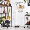 Koyoto Lampada da terra, Lampade ad arco Cromo, Nero, 1-Luce