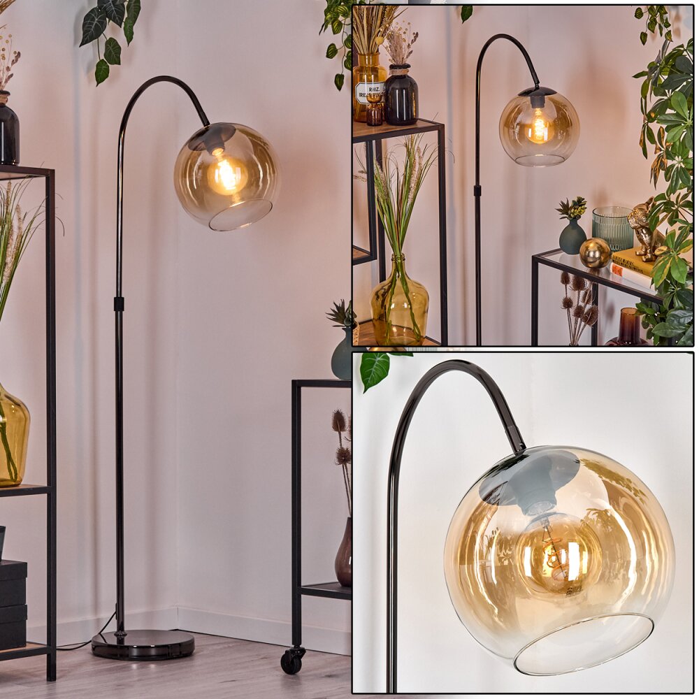 Koyoto Lampada da terra Cromo, Nero, 1-Luce main product photo