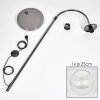 Koyoto Lampada da terra Cromo, Nero, 1-Luce