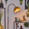 Koyoto Lampada da terra, Lampade ad arco Cromo, Nero, 1-Luce