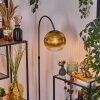 Koyoto Lampada da terra, Lampade ad arco Cromo, Nero, 1-Luce
