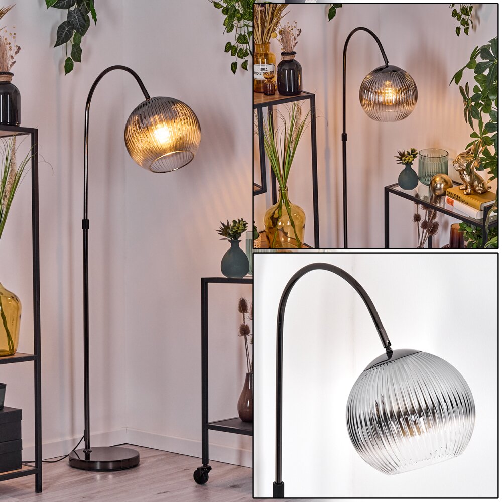Koyoto Lampada da terra Cromo, Nero, 1-Luce main product photo