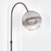 Koyoto Lampada da terra, Lampade ad arco Cromo, Nero, 1-Luce
