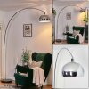 Baloca Lampada da terra, Lampade ad arco Cromo, Nero, 1-Luce
