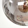 Gastor Plafoniera, Lampada a sfera 45 cm Ambrato, Grigio fumo, 5-Luci