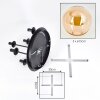 Gastor Plafoniera, Lampada a sfera 45 cm Ambrato, 5-Luci