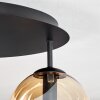 Gastor Plafoniera, Lampada a sfera 45 cm Ambrato, Chiaro, Grigio fumo, 5-Luci