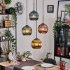 Koyoto Lampadario a sospensione, Lampada a sfera, Lampada a sospensione a cluster 35 cm Blu, Oro, Verde, Ramato, 4-Luci