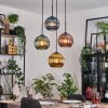 Koyoto Lampadario a sospensione, Lampada a sfera, Lampada a sospensione a cluster 35 cm Blu, Oro, Verde, Ramato, 4-Luci