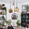 Ripoll Lampadario a sospensione, Lampada a sfera, Lampada a sospensione a cluster Ambrato, Oro, Chiaro, Grigio fumo, 4-Luci