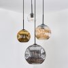 Ripoll Lampadario a sospensione, Lampada a sfera, Lampada a sospensione a cluster Ambrato, Oro, Chiaro, Grigio fumo, 4-Luci
