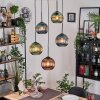 Koyoto Lampadario a sospensione, Lampada a sfera, Lampada a sospensione a cluster 45 cm Blu, Verde, Ramato, 5-Luci