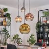 Ripoll Lampadario a sospensione, Lampada a sfera, Lampada a sospensione a cluster Ambrato, Oro, Chiaro, Ramato, Grigio fumo, 4-Luci