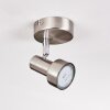 Edain Plafoniera, Faretto da soffitto LED Cromo, Nichel opaco, 1-Luce