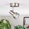 Edain Plafoniera, Faretto da soffitto LED Cromo, Nichel opaco, 1-Luce