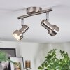 Edain Plafoniera, Faretto da soffitto LED Cromo, Nichel opaco, 2-Luci