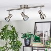Edain Plafoniera, Faretto da soffitto LED Cromo, Nichel opaco, 3-Luci