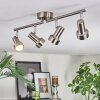 Edain Plafoniera, Faretto da soffitto LED Cromo, Nichel opaco, 4-Luci