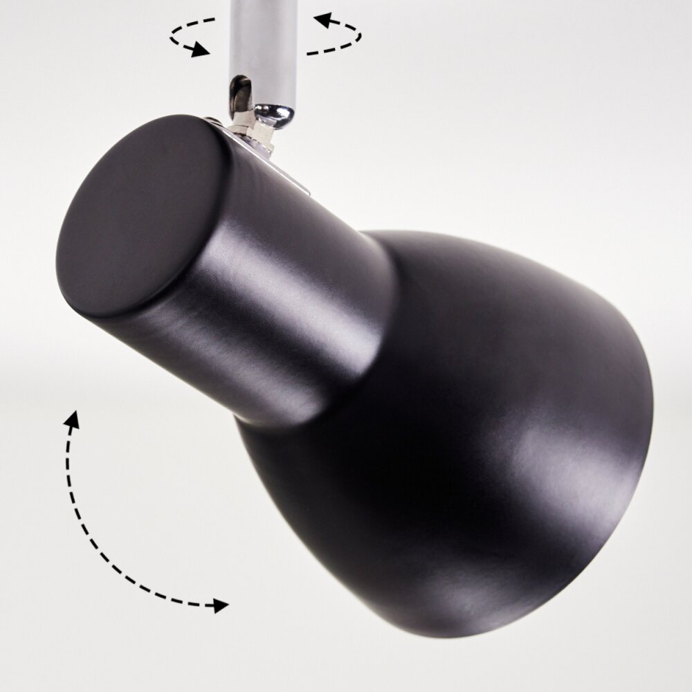 Farel Plafoniera, Faretto da soffitto Cromo, Nero, 1-Luce