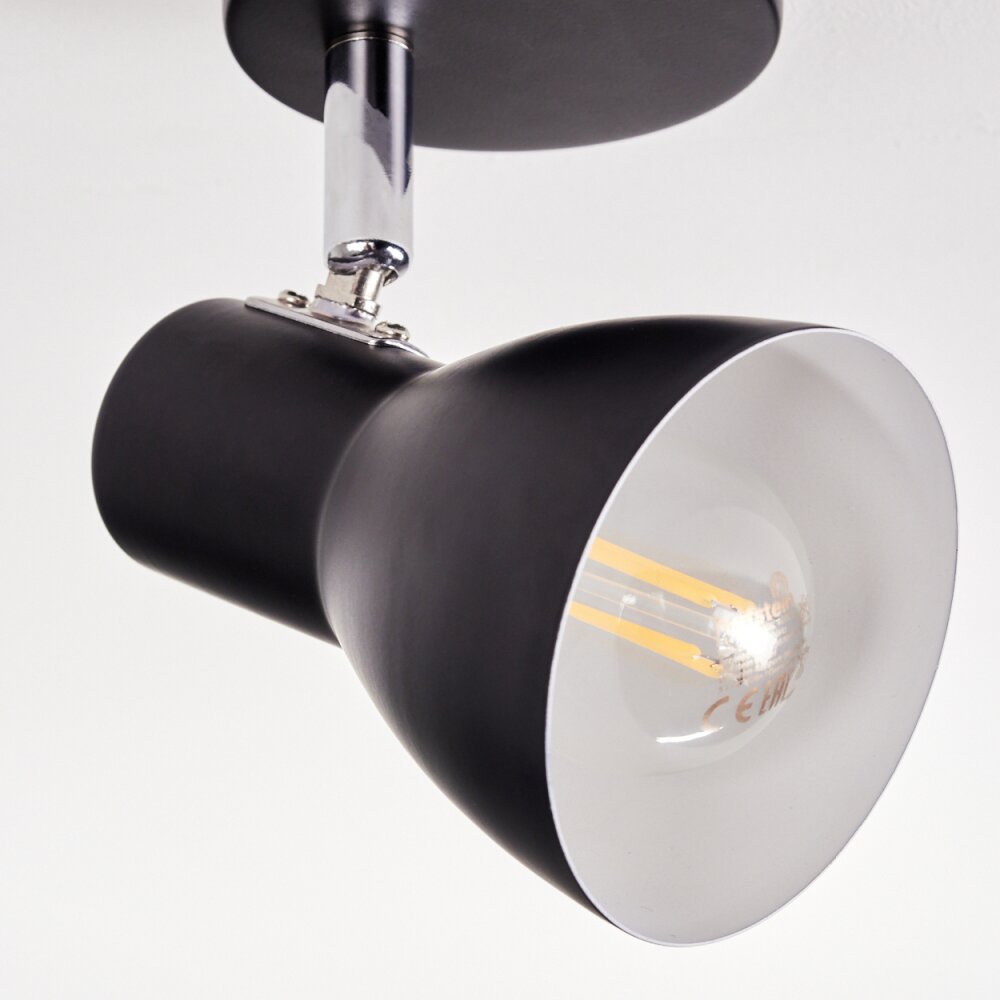 Farel Plafoniera, Faretto da soffitto Cromo, Nero, 1-Luce
