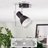 Farel Plafoniera, Faretto da soffitto Cromo, Nero, 1-Luce