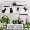Farel Plafoniera, Faretto da soffitto Cromo, Nero, 4-Luci