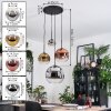 Ripoll Lampadario a sospensione, Lampada a sfera, Lampada a sospensione a cluster Cromo, Oro, Chiaro, Ramato, Grigio fumo, 4-Luci