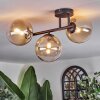 Chehalis Plafoniera, Lampada a sfera Ambrato, Chiaro, 3-Luci